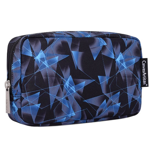 CANVASARTISAN H11-S11 Polyester Small Storage Case Diamond Textured Design Phone Mouse Carrying Bag Digital Accessories Pouch - Blue - 2