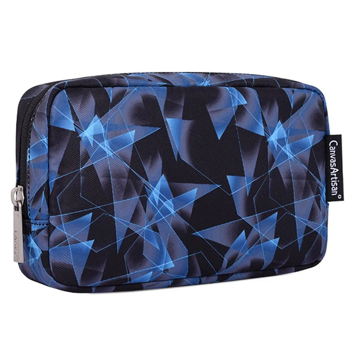 CANVASARTISAN H11-S11 Polyester Small Storage Case Diamond Textured Design Phone Mouse Carrying Bag Digital Accessories Pouch - Blue - 2