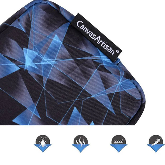 CANVASARTISAN H11-S11 Polyester Small Storage Case Diamond Textured Design Phone Mouse Carrying Bag Digital Accessories Pouch - Blue - 4
