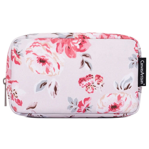 CANVASARTISAN H10-S21 Flower Printing PU Leather Digital Accessories Storage Bag Case for Phone Earphone Data Cable - 1