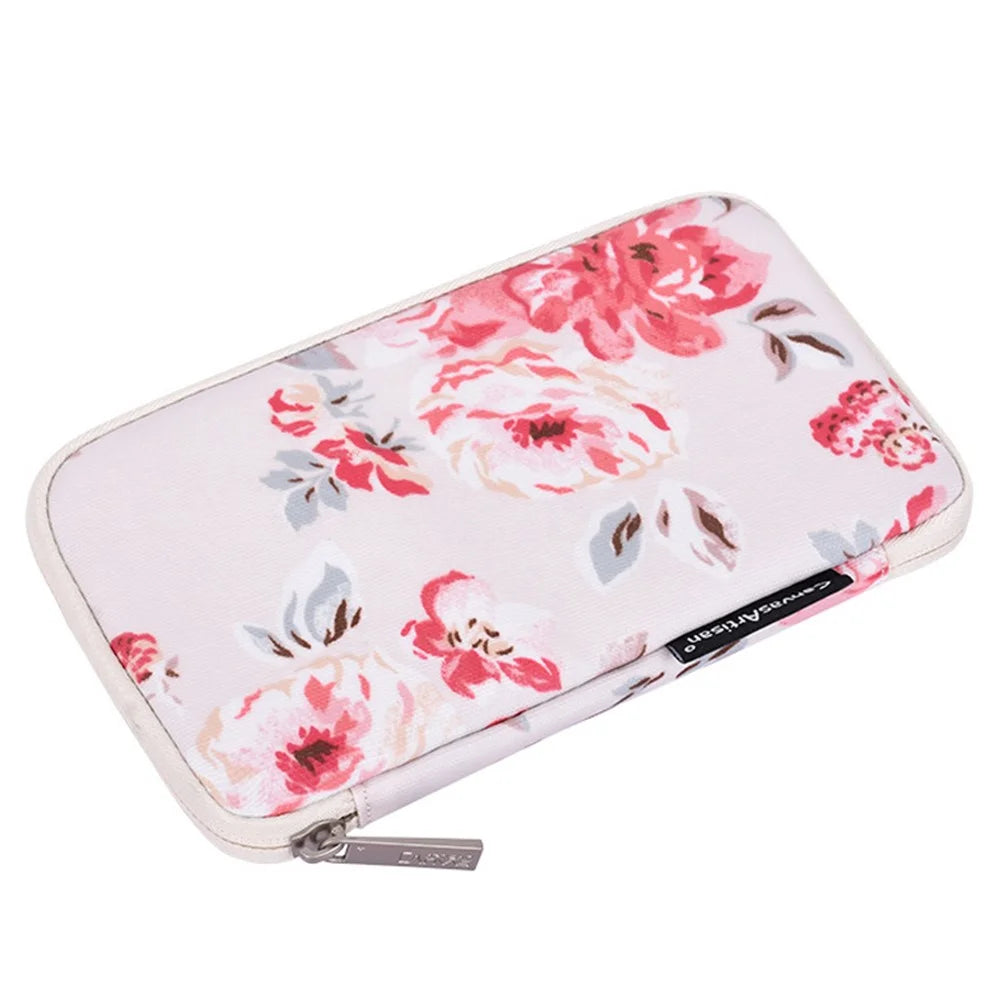 CANVASARTISAN H10-S21 Flower Printing PU Leather Digital Accessories Storage Bag Case for Phone Earphone Data Cable - 6