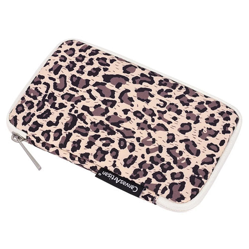 CANVASARTISAN H31-S21 Fashionable Leopard Pattern Digital Accessories Zipper Storage Case Phone Power Bank Mouse Carrying Bag - Brown - 1