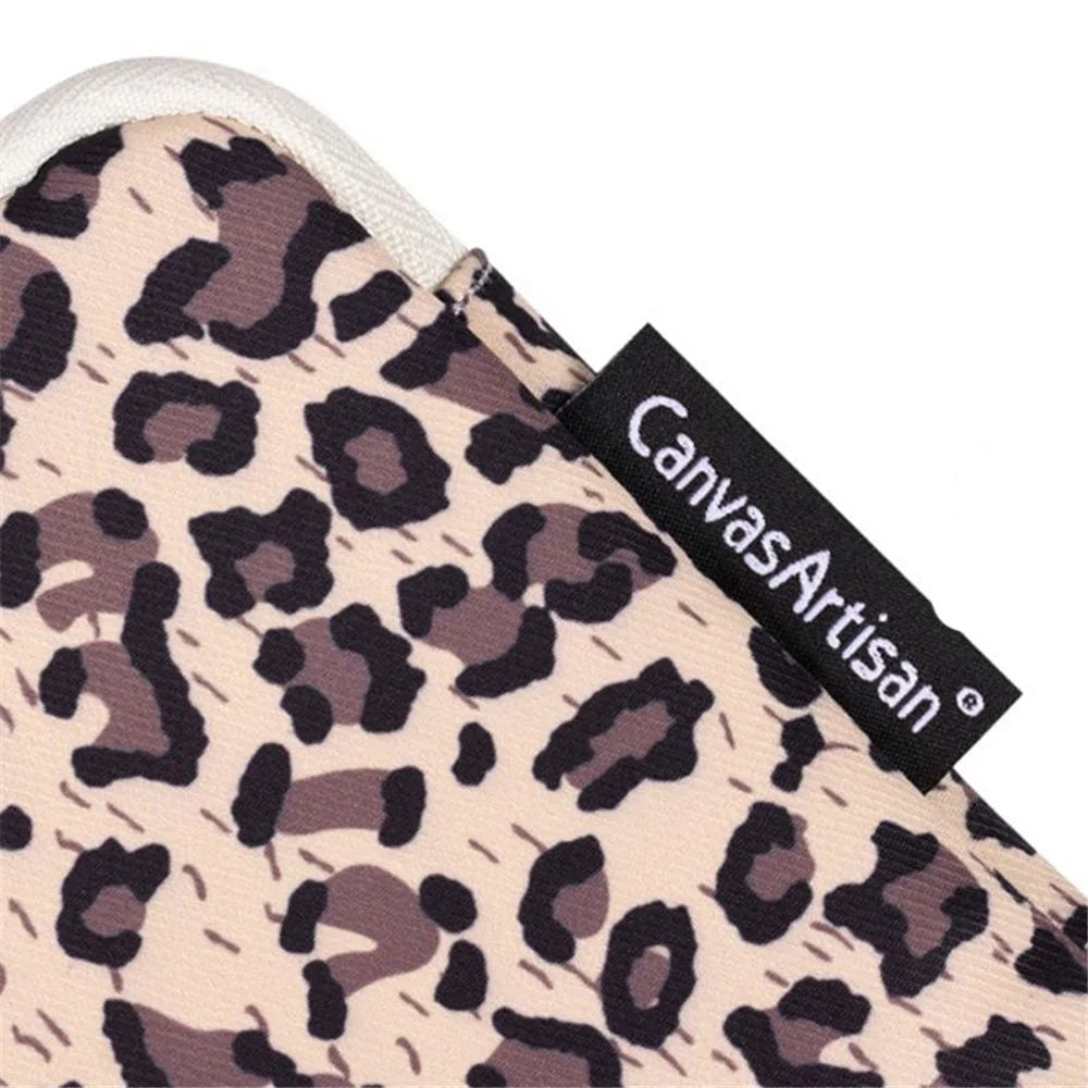 CANVASARTISAN H31-S21 Fashionable Leopard Pattern Digital Accessories Zipper Storage Case Phone Power Bank Mouse Carrying Bag - Brown - 4