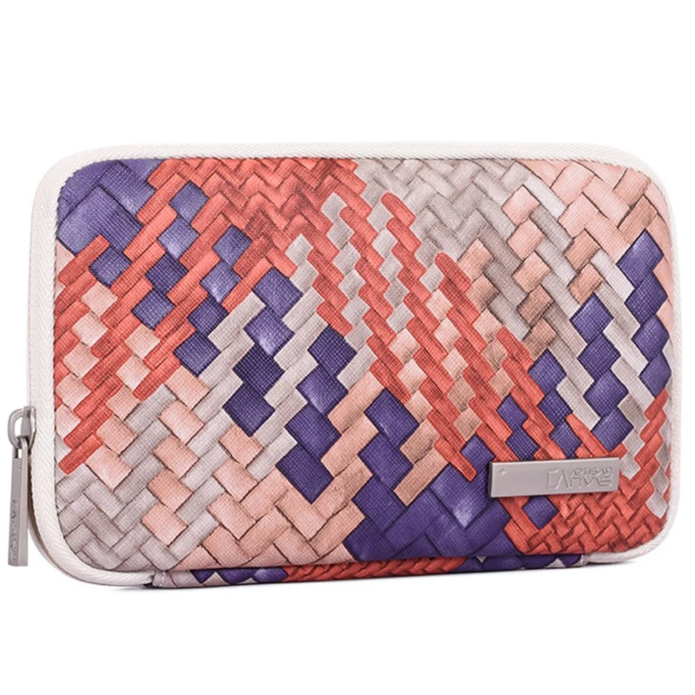 CANVASARTISAN G5-S21 Woven Texture PU Leather Digital Accessories Storage Bag Earphone Power Bank Charger Carrying Case - 1