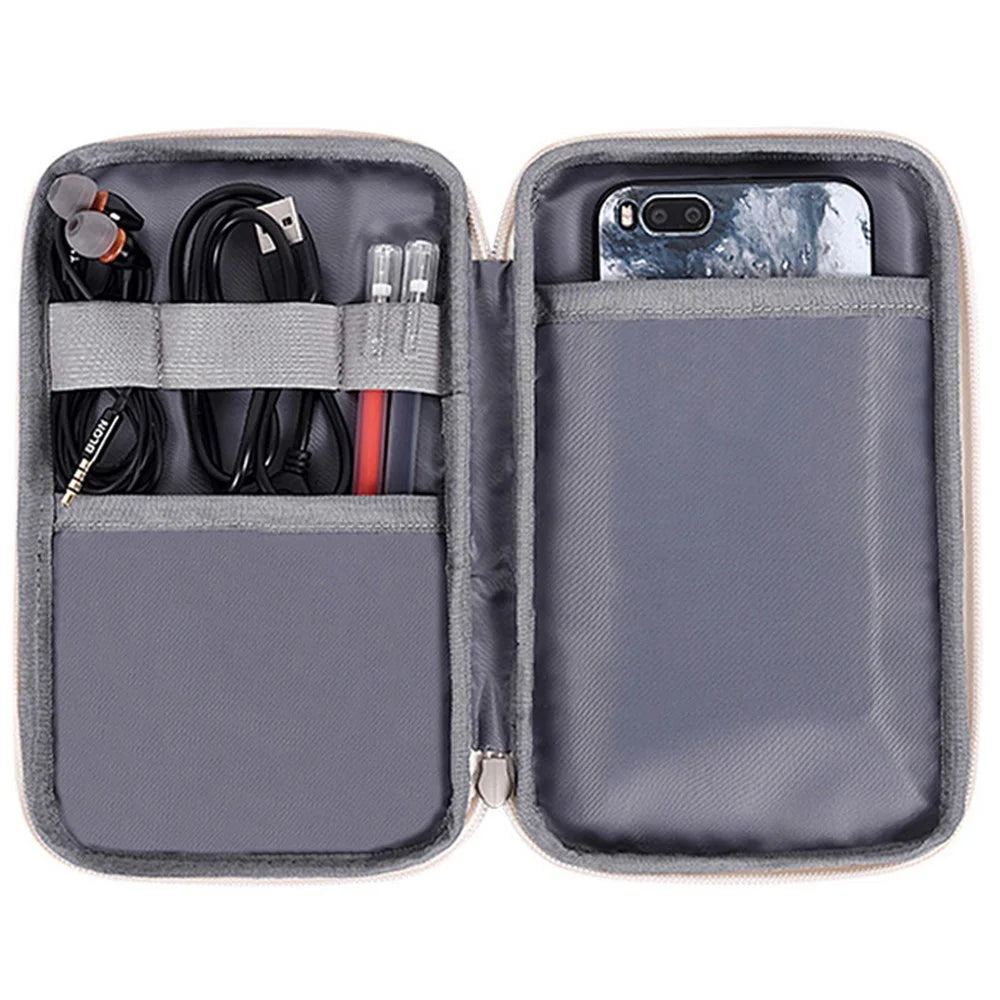 CANVASARTISAN H36-S21 Dots Printing Digital Accessories Zipper Storage Case Phone Mouse Carrying Bag - 5