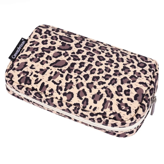 CANVASARTISAN H31-S11 Leopard Pattern Polyester Digital Accessories Zipper Storage Case Phone Mouse Carrying Bag - 4