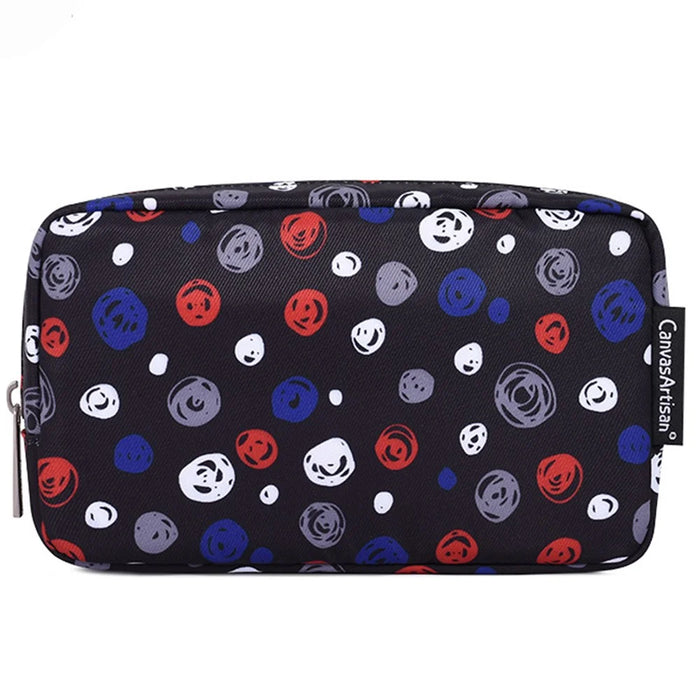 CANVASARTISAN H13-S11 Polka Dot Pattern Storage Bag for Digital Accessories Phone Charger Mouse Pouch Bag - 1