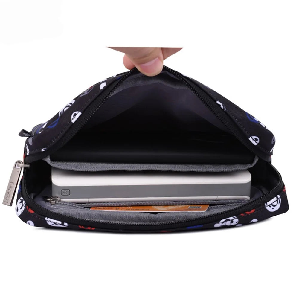 CANVASARTISAN H13-S11 Polka Dot Pattern Storage Bag for Digital Accessories Phone Charger Mouse Pouch Bag - 3