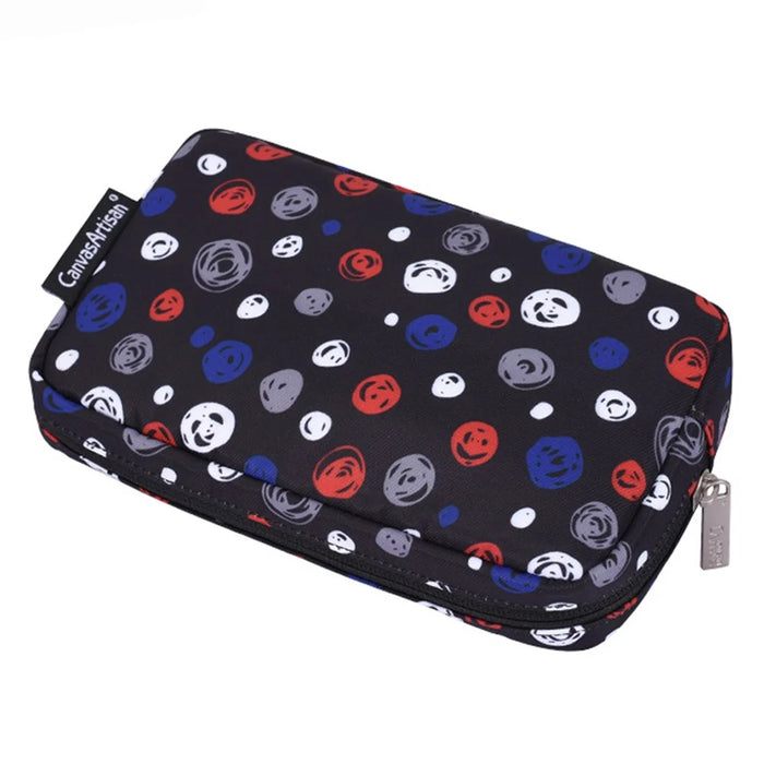 CANVASARTISAN H13-S11 Polka Dot Pattern Storage Bag for Digital Accessories Phone Charger Mouse Pouch Bag - 5