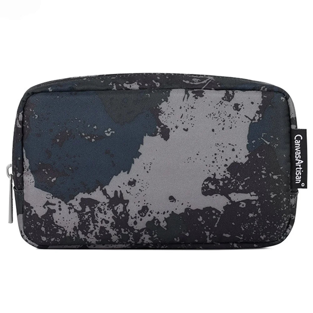 CANVASARTISAN H7-S11 Camouflage Polyester Storage Bag for Digital Accessories Mouse Power Bank Data Cable Pouch - Grey - 1