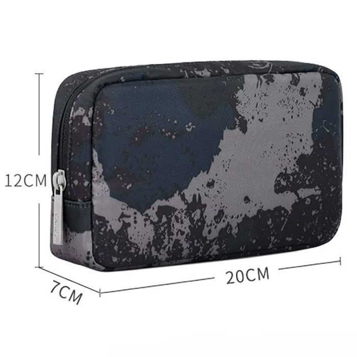 CANVASARTISAN H7-S11 Camouflage Polyester Storage Bag for Digital Accessories Mouse Power Bank Data Cable Pouch - Grey - 4