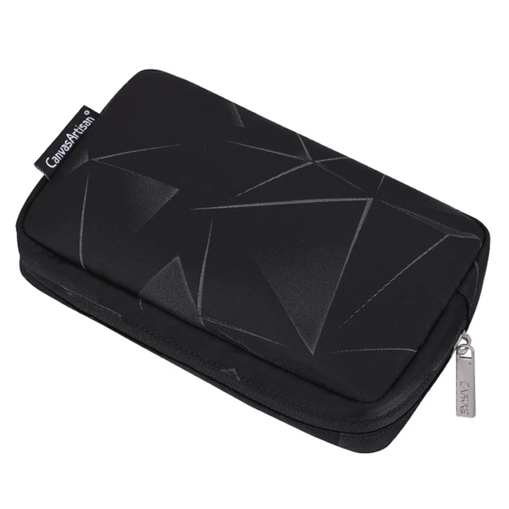 CANVASARTISAN H6-S11 3D Diamond Pattern Digital Accessories Storage Bag Pouch Phone Charger Mouse Power Bank Carrying Case - 2