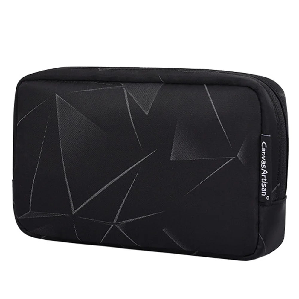 CANVASARTISAN H6-S11 3D Diamond Pattern Digital Accessories Storage Bag Pouch Phone Charger Mouse Power Bank Carrying Case - 5