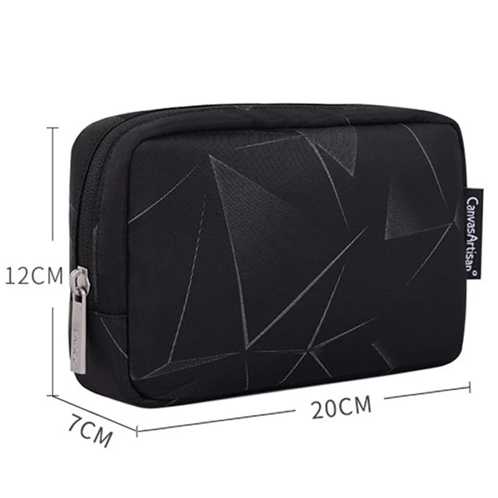 CANVASARTISAN H6-S11 3D Diamond Pattern Digital Accessories Storage Bag Pouch Phone Charger Mouse Power Bank Carrying Case - 7
