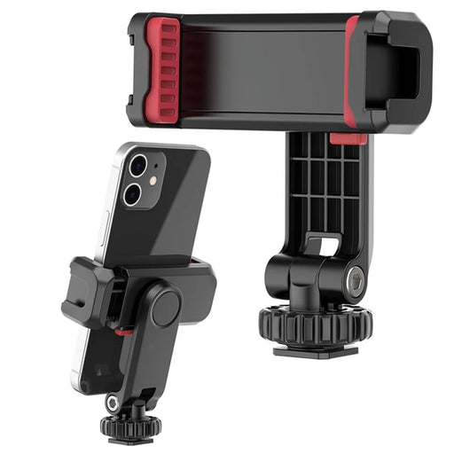 UURIG ST-06S Portable 360 Degrees Rotating Phone Holder Clip with Dual Cold Shoe Mount for Live Streaming Video Recording - 1