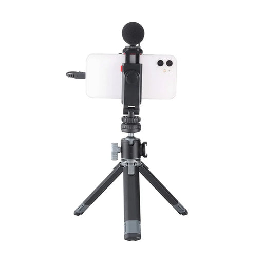 UURIG ST-06S Portable 360 Degrees Rotating Phone Holder Clip with Dual Cold Shoe Mount for Live Streaming Video Recording - 2
