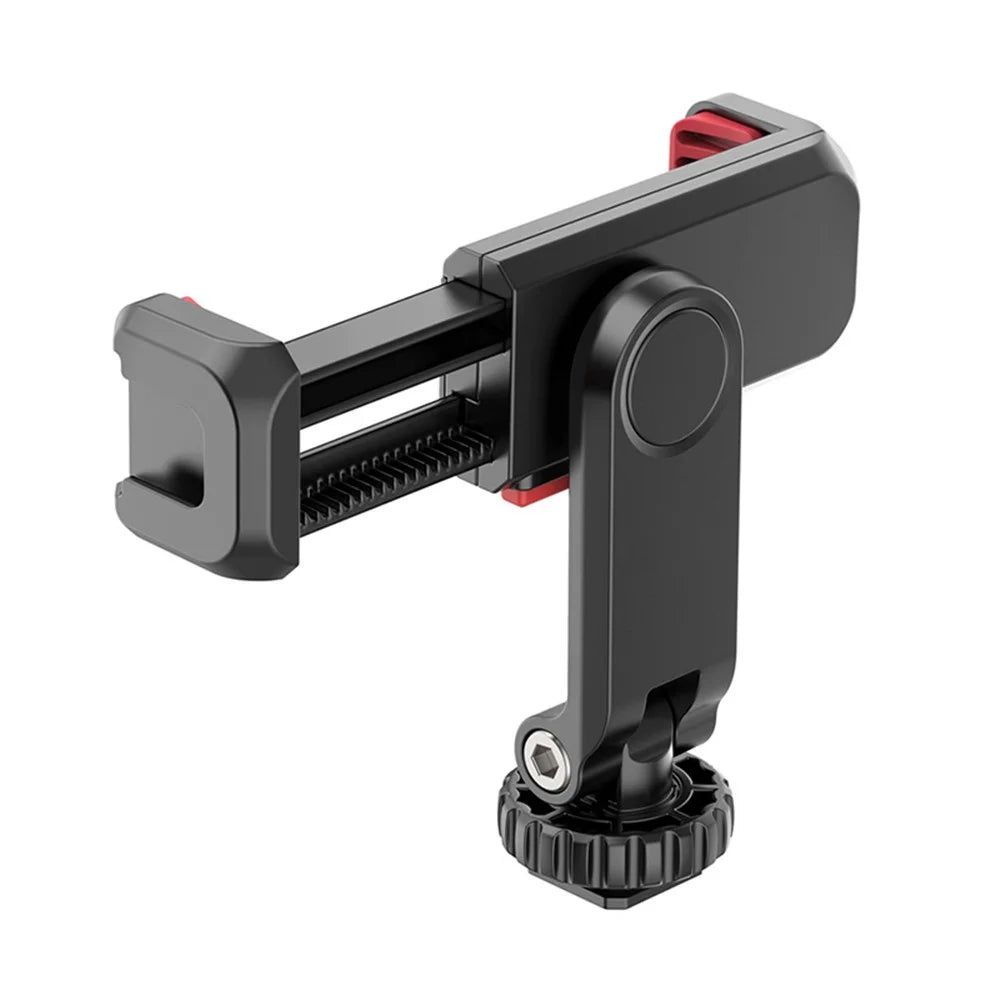 UURIG ST-06S Portable 360 Degrees Rotating Phone Holder Clip with Dual Cold Shoe Mount for Live Streaming Video Recording - 4