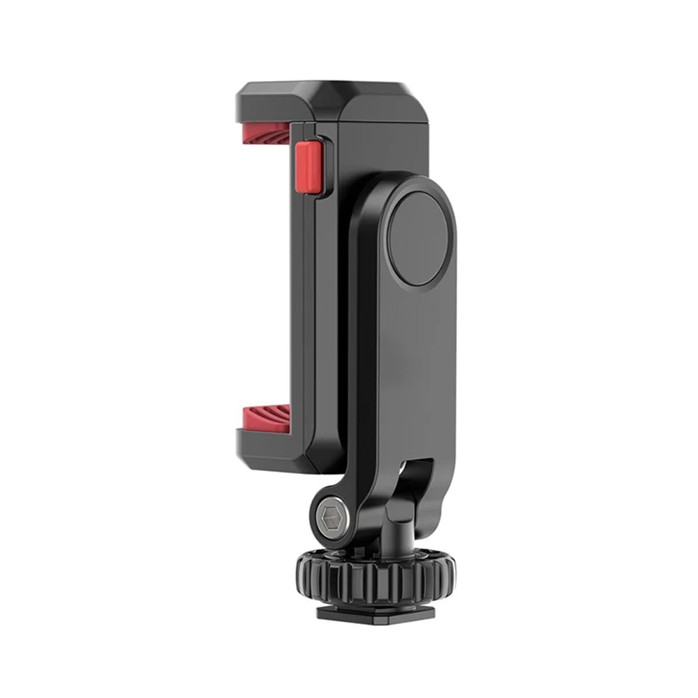 UURIG ST-06S Portable 360 Degrees Rotating Phone Holder Clip with Dual Cold Shoe Mount for Live Streaming Video Recording - 5