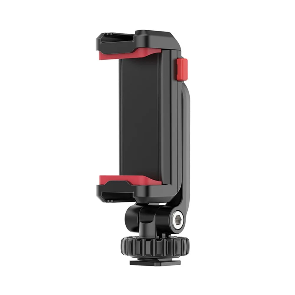 UURIG ST-06S Portable 360 Degrees Rotating Phone Holder Clip with Dual Cold Shoe Mount for Live Streaming Video Recording - 6