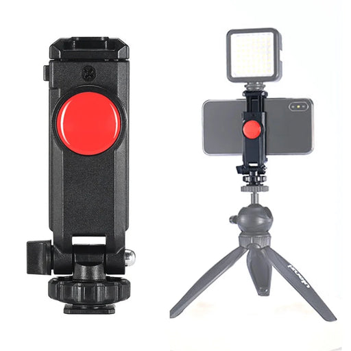 UURIG ST-06 Portable Rotatable Phone Holder Clip with Cold Shoe 1/4 Screw Hole Mount for Tripod Camera - 1