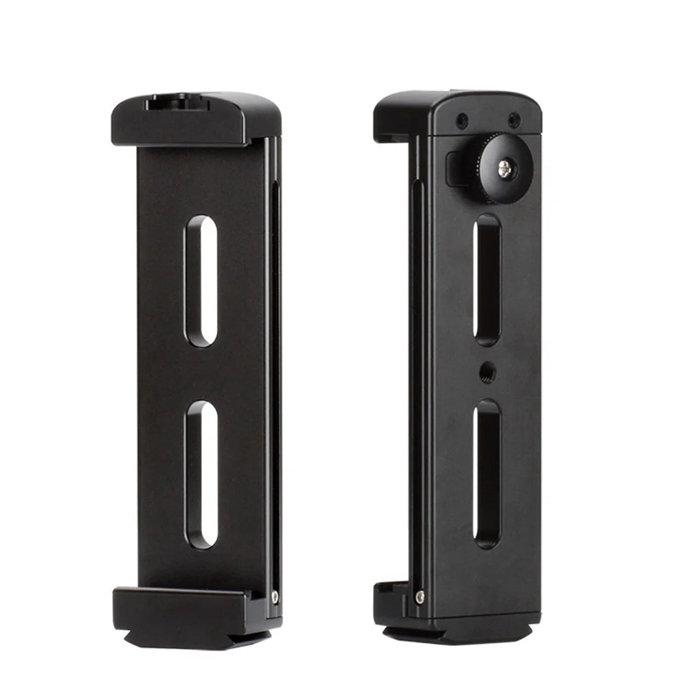 Portable Metal Tablet Holder Clip with Cold Shoe 1/4 Screw Hole Mount for Photography Video Recording - 1