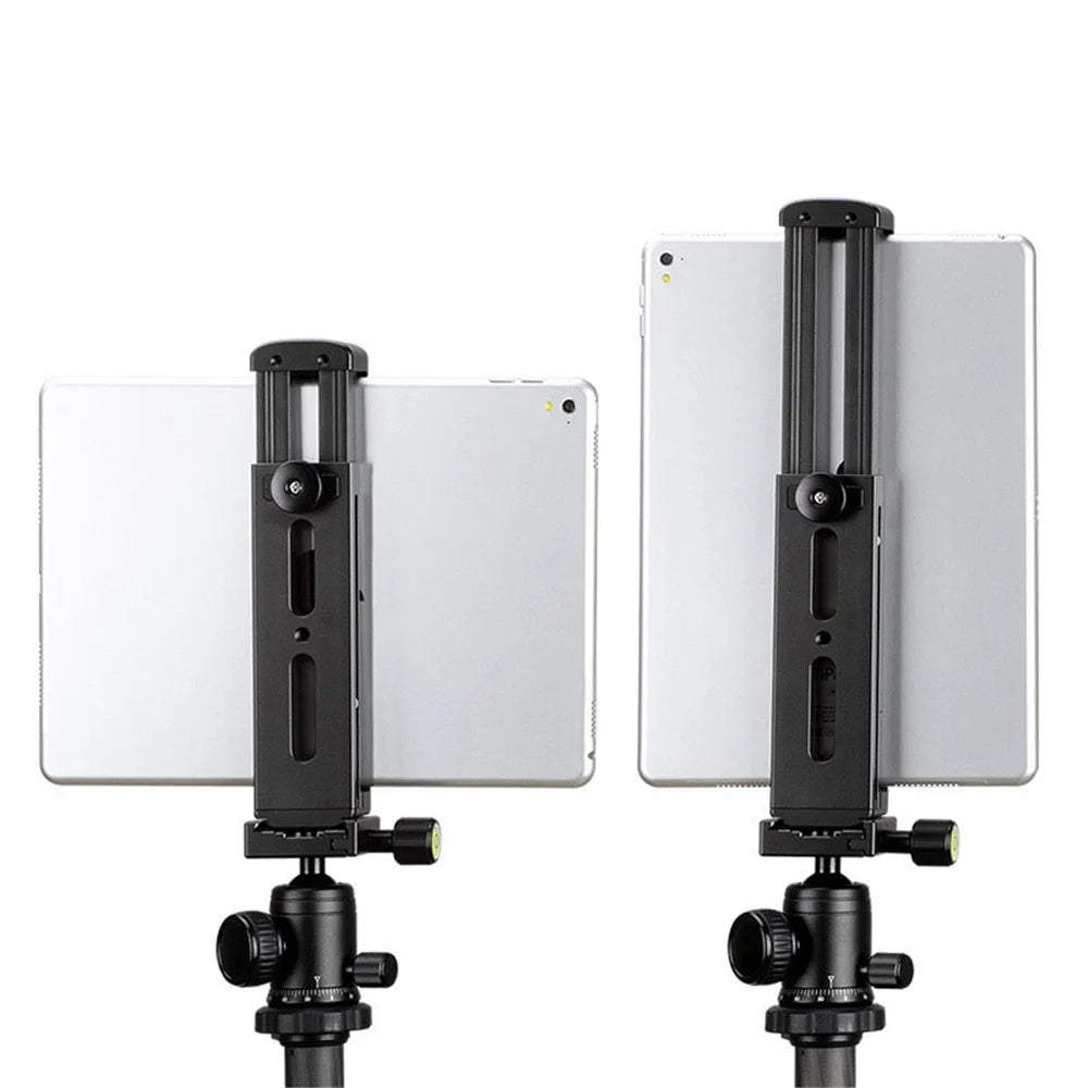 Portable Metal Tablet Holder Clip with Cold Shoe 1/4 Screw Hole Mount for Photography Video Recording - 2