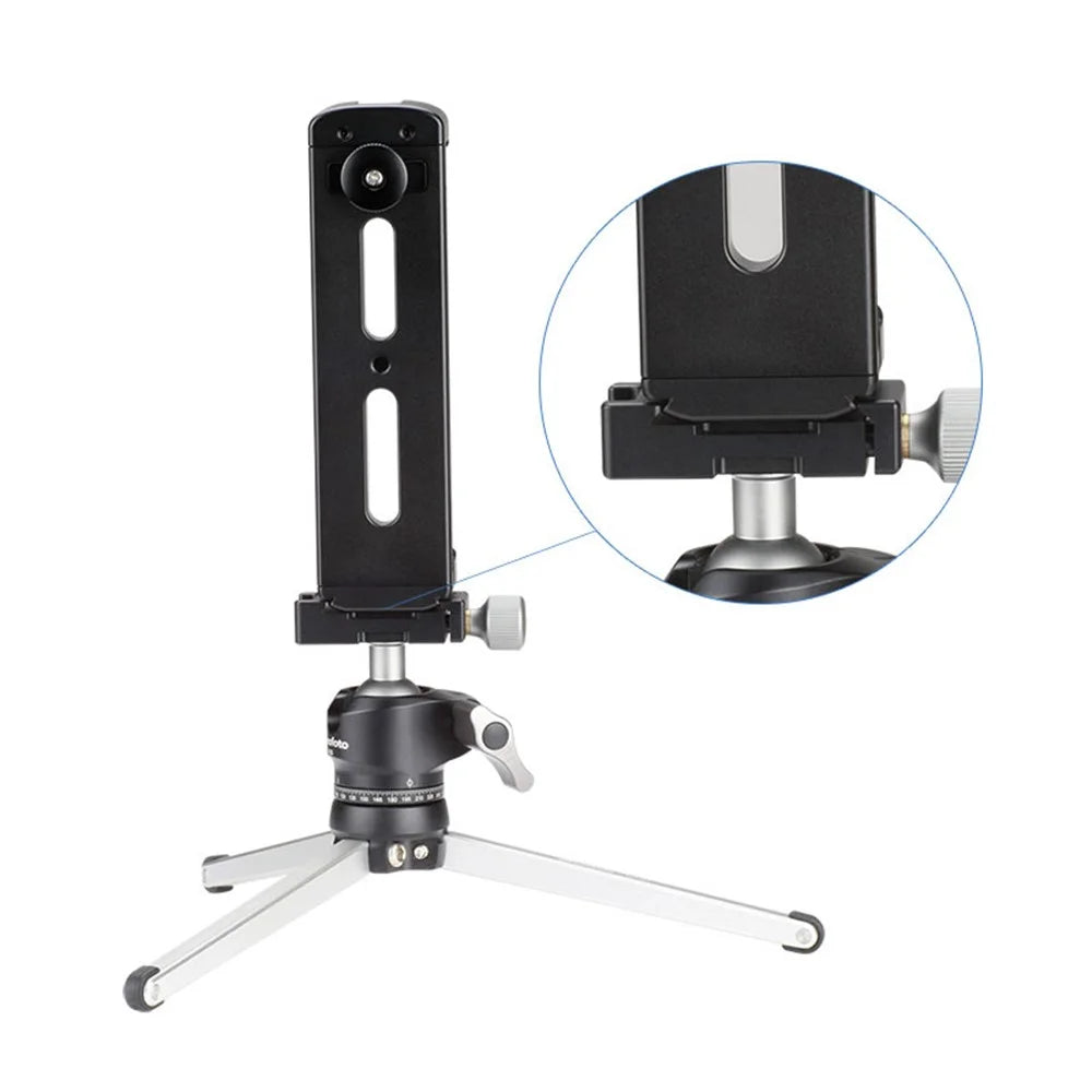 Portable Metal Tablet Holder Clip with Cold Shoe 1/4 Screw Hole Mount for Photography Video Recording - 4