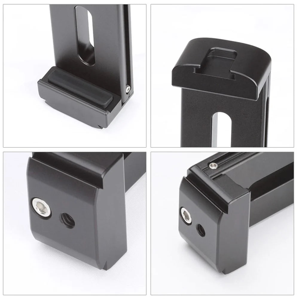 Portable Metal Tablet Holder Clip with Cold Shoe 1/4 Screw Hole Mount for Photography Video Recording - 6