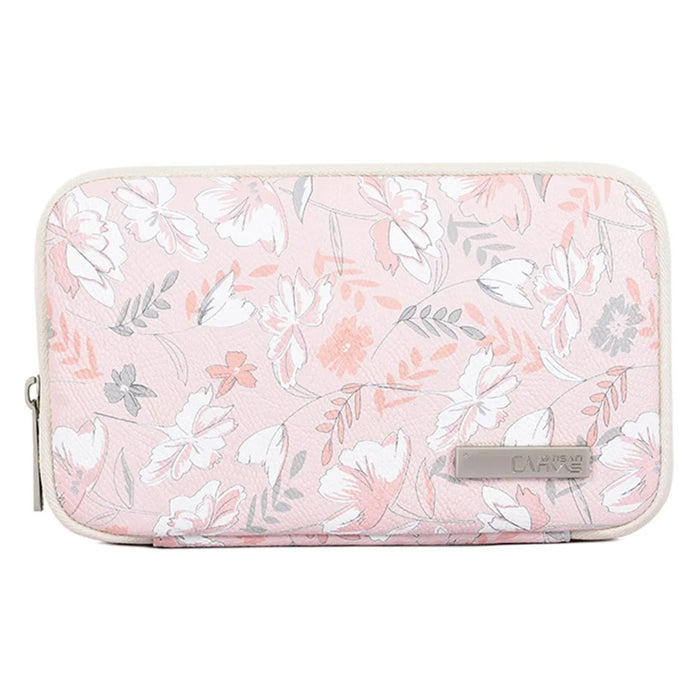 CANVASARTISAN G4-S21 Leaf Flower Pattern Digital Accessories Storage Bag Case for Phone Mouse Earphone Pouch - 5