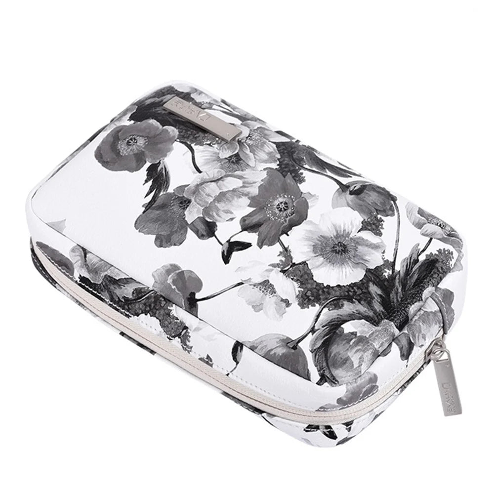 CANVASARTISAN G1-S11 Digital Accessories Storage Bag Watercolor Flower Pattern Zipper Carrying Case for Phone Charger Mouse - 3