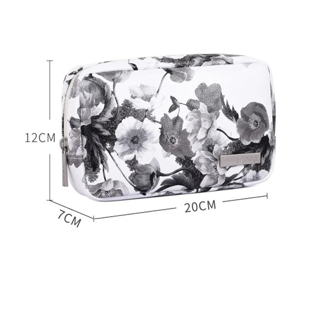 CANVASARTISAN G1-S11 Digital Accessories Storage Bag Watercolor Flower Pattern Zipper Carrying Case for Phone Charger Mouse - 6