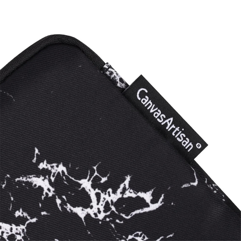 CANVASARTISAN H32-S21 Marble Pattern Printing Digital Accessories Carrying Bag Mouse Earphone Power Bank Storage Pouch - Black - 7