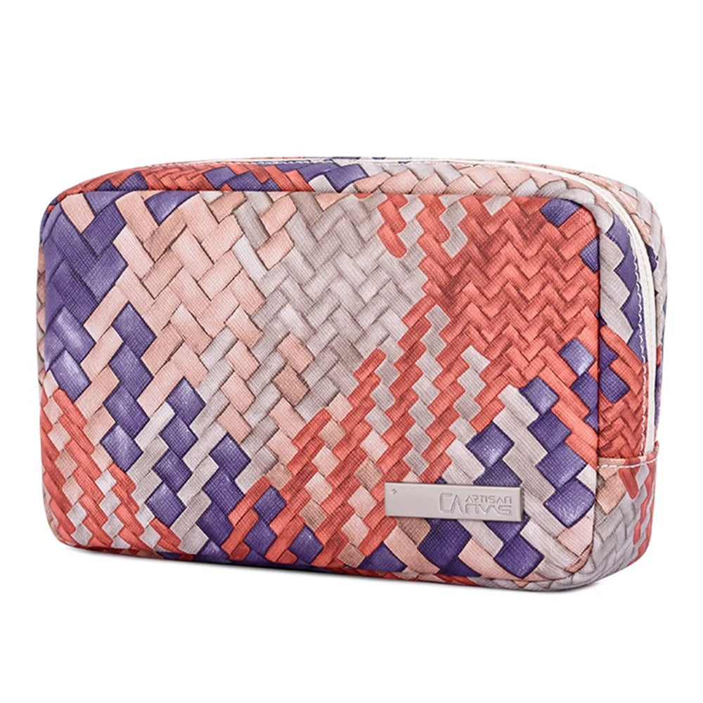 CANVASARTISAN G5-S11 Digital Accessories Woven Texture Storage Bag Power Bank Charger Earphone Phone PU Leather Carrying Case - 6