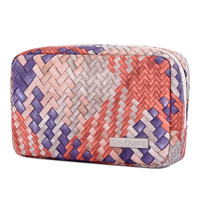 CANVASARTISAN G5-S11 Digital Accessories Woven Texture Storage Bag Power Bank Charger Earphone Phone PU Leather Carrying Case - 6