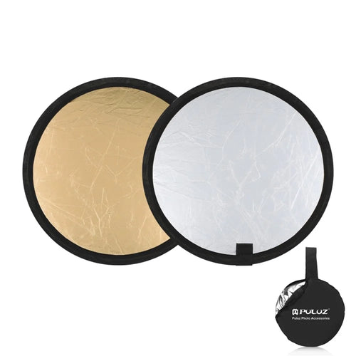 PULUZ PU5103 2 in 1 Gold and Silver Reflector Board Collapsible 30cm Reflector Photography Tool - 1