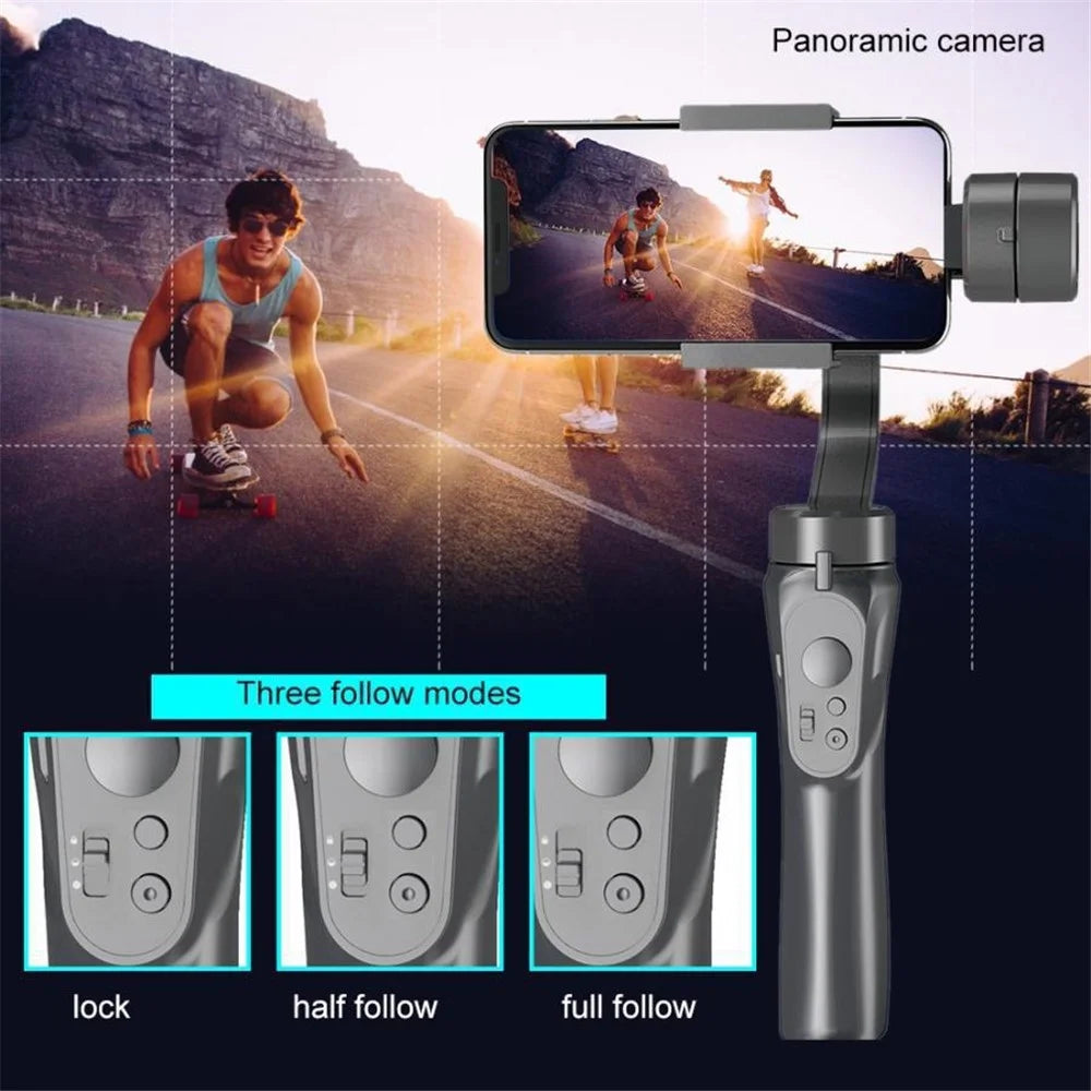 ELEBEST H4 Triaxial Portable and Palm-Sized Gimbal Stabilizer Handheld Automatic Balance Selfie Stick for Smartphones Vlogging, Live-Streaming - 5