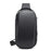 BANGE BG-7256 Men's Chest Bag Waterproof Sling Bag EVA Shell Crossbody Shoulder Bag with USB Charging Port for Casual Hiking Camping Travel - Black - 1