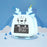 JS2726D Cute Cartoon Elk Kids Children Sleep Training Alarm Clock LED Night Light Digital Clock - Baby Blue - 2