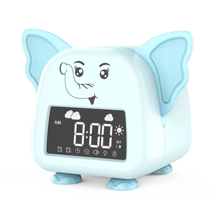 JS2726B Cute Elephant-shaped Alarm Clock Creative Electronic Clock Multifunction Sleep Training Snooze Tool - 1