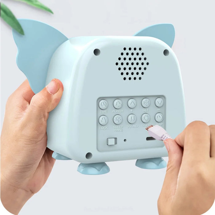 JS2726B Cute Elephant-shaped Alarm Clock Creative Electronic Clock Multifunction Sleep Training Snooze Tool - 3