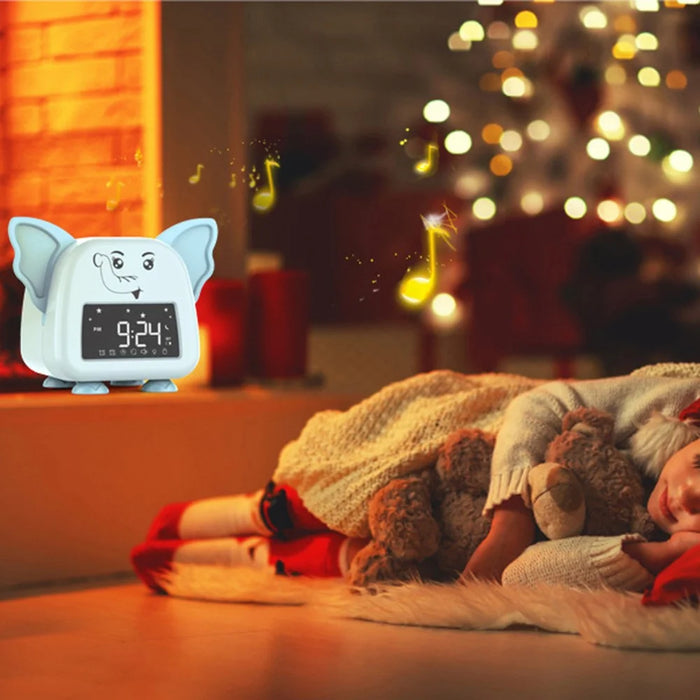 JS2726B Cute Elephant-shaped Alarm Clock Creative Electronic Clock Multifunction Sleep Training Snooze Tool - 6