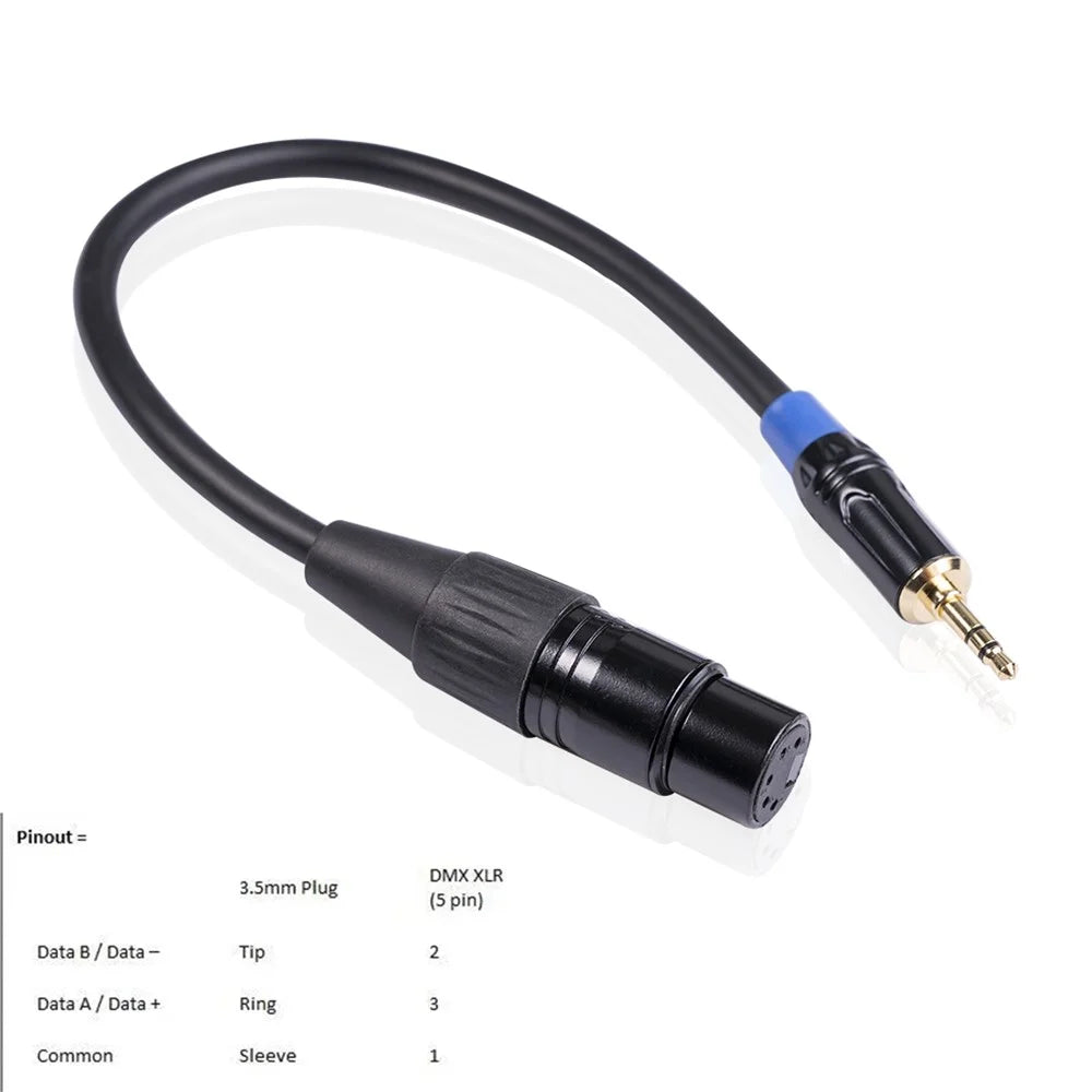 TC195BUXK1075-03 0.3m Male 3.5mm Audio to Cannon XLR Female Adapter Cord for Microphone Speakers Sound Consoles Amplifier - 6