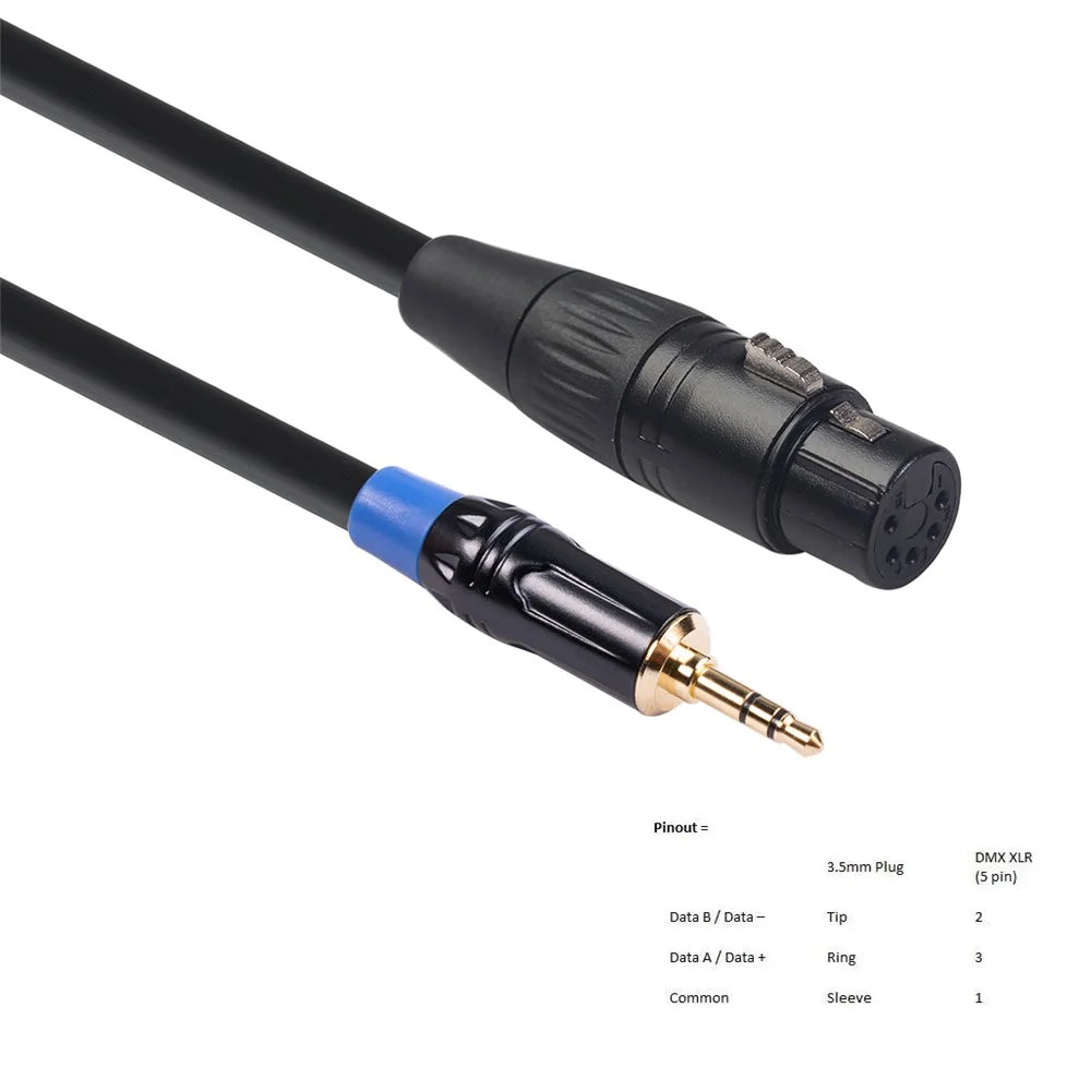 TC195BUXK1075-03 0.3m Male 3.5mm Audio to Cannon XLR Female Adapter Cord for Microphone Speakers Sound Consoles Amplifier - 7