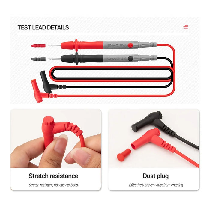 ANENG ST182 Digital Clamp Meter Multimeter DC/AC Current 4000 Counts Ammeter Voltage Tester Car Amp Hz Capacitance NCV Ohm Test Tool - 6