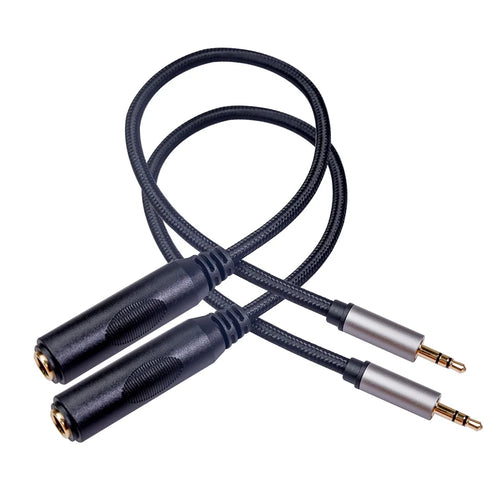2Pcs/Set 3662B-02-03 3.5mm Male to 6.35mm Female 1/8 to 1/4 Stereo Audio Adapter for Amplifiers Guitar Piano Home Theater Devices - 1