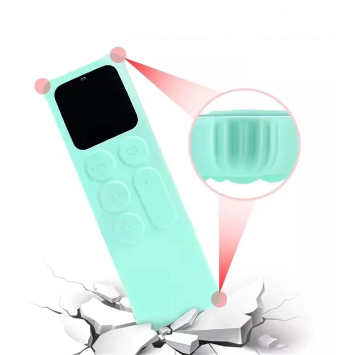 For Apple TV 4 Silicone Anti-drop Remote Controller Cover Anti-slip Protective Sleeve - Green - 3