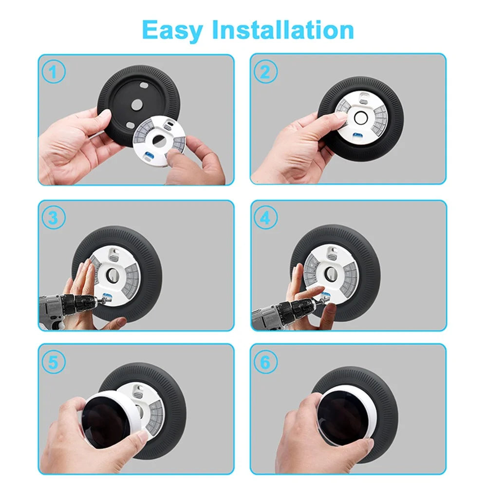 For Nest Learning Thermostat Protector Scratch-resistant Drop-resistant Silicone Case - Red - 5