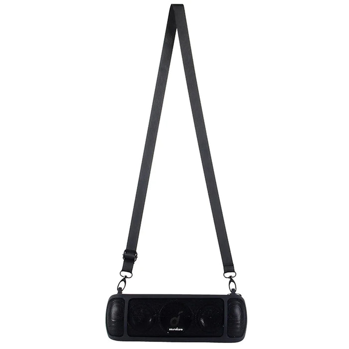 Drop Proof Protective Case for Anker Soundcore Motion+ Soft Silicone Case with Shoulder Strap - Black - 7