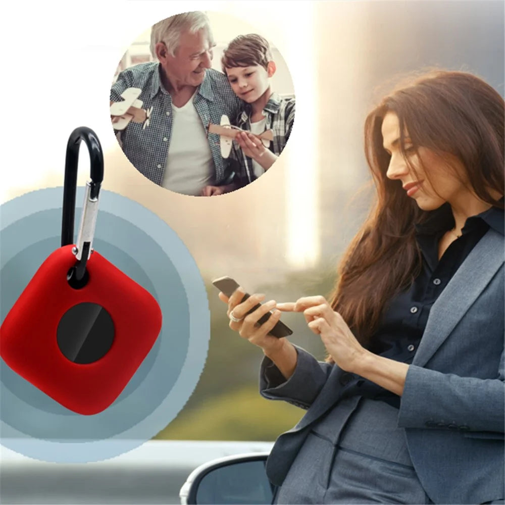 For Tile Mate (2022) Bluetooth-compatible Tracker Protective Cover Sleeve Anti-scratch Silicone Case with Anti-lost Buckle - White - 6