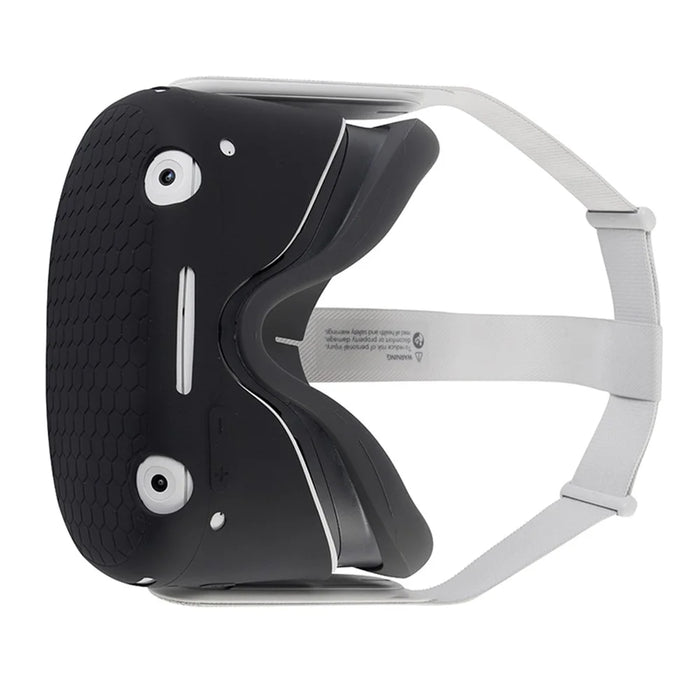 For Oculus Quest 2 VR Headset Silicone Protective Cover Skin Case with Eye Mask - Black - 5